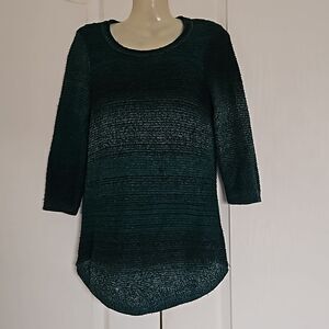 HOST PICK 🥳 Cleo Petite Knitted Sweater With Half-Sleeves XS Hunter Green